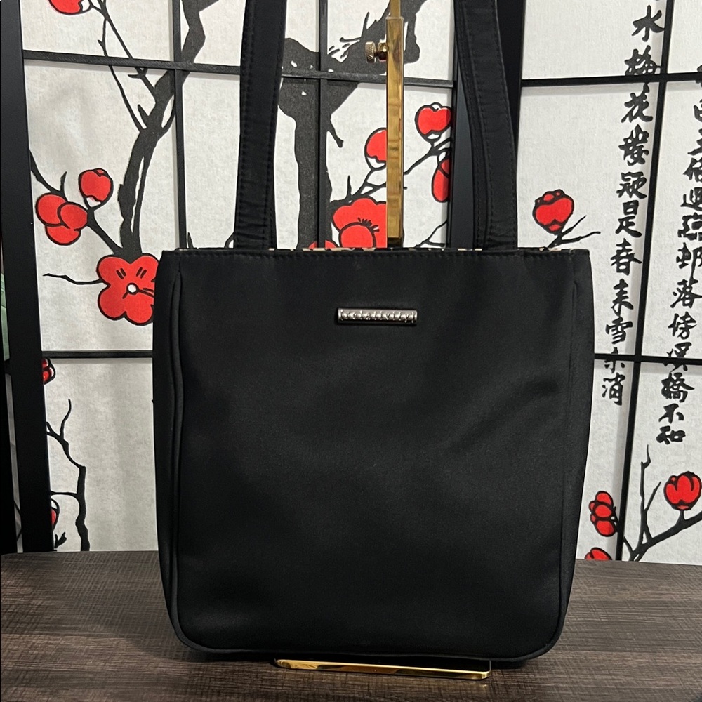 Relativity Black Nylon Shoulder Tote Bag